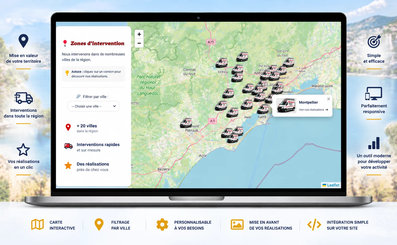 Carte interactive sur mesure pour site internet – Image 4
