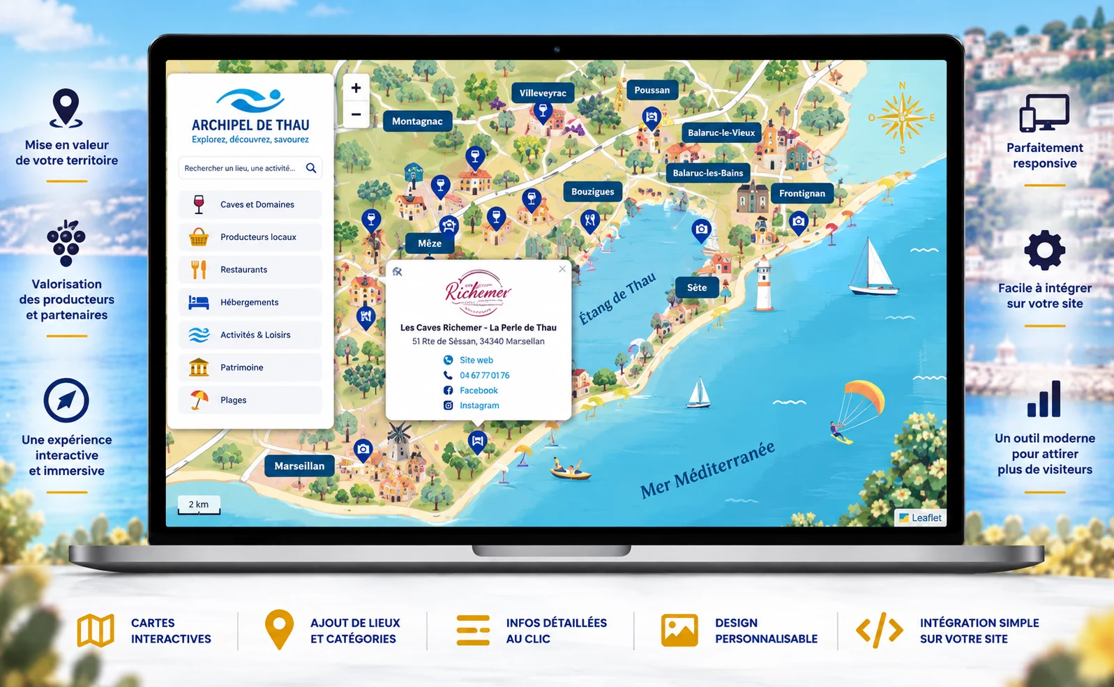 Carte interactive sur mesure pour site internet – Image 2
