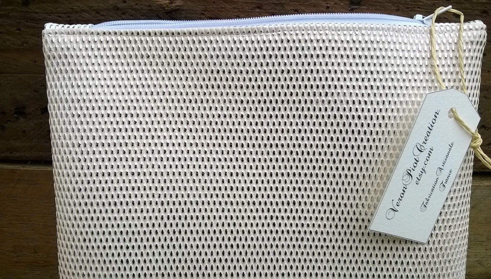 pochette plate clutch bag bi colore en simili cuir argenté doré rangement sac organisateur soirée chic habillée sobre cadeau femme fille