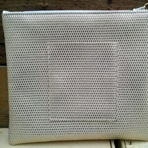 pochette plate clutch bag bi colore en simili cuir argenté doré rangement sac organisateur soirée chic habillée sobre cadeau femme fille