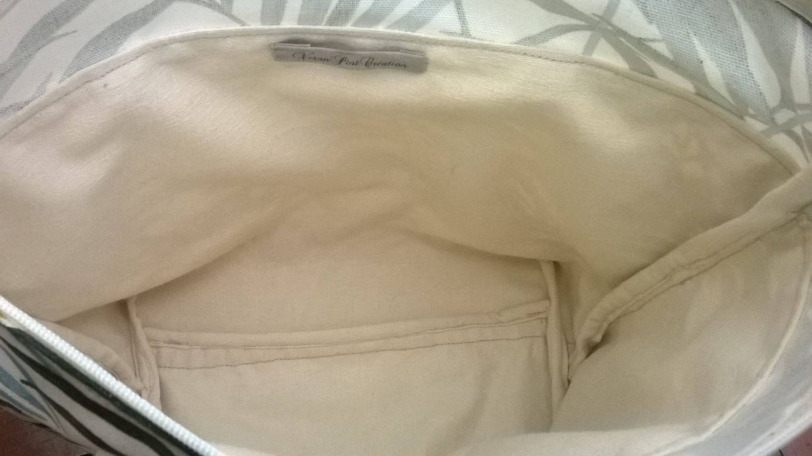 sac en toile à main poche avant femme fille coton flamand rose et palmier fermeture à glissière fourre tout loisir vacance cadeau mère