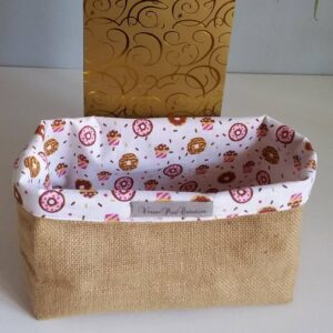 Panier toile de jute Corbeille à pain panier à pain donut toile de jute sac à pain veronpiotcréation