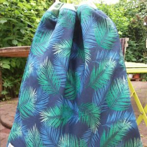 Sac à dos en tissu déperlant, sac de rangement, sac de valise, sac à linge, à jouets, petit sac de plage, feuille de palmier veronpiot