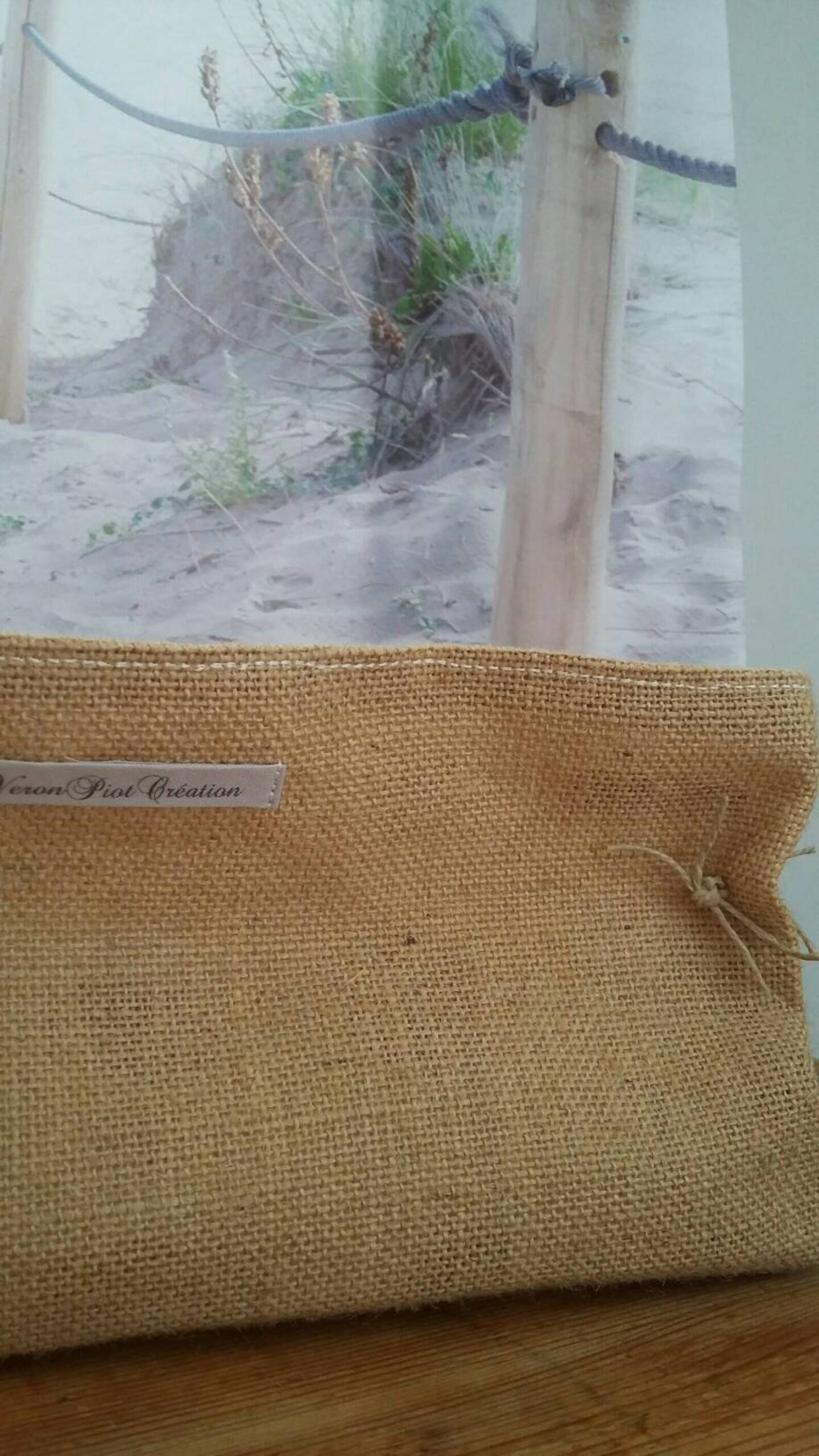 Panier panière rangement toile de jute organisation toile de jute décoration macaron pâtisserie française organisation veronpiotcreation