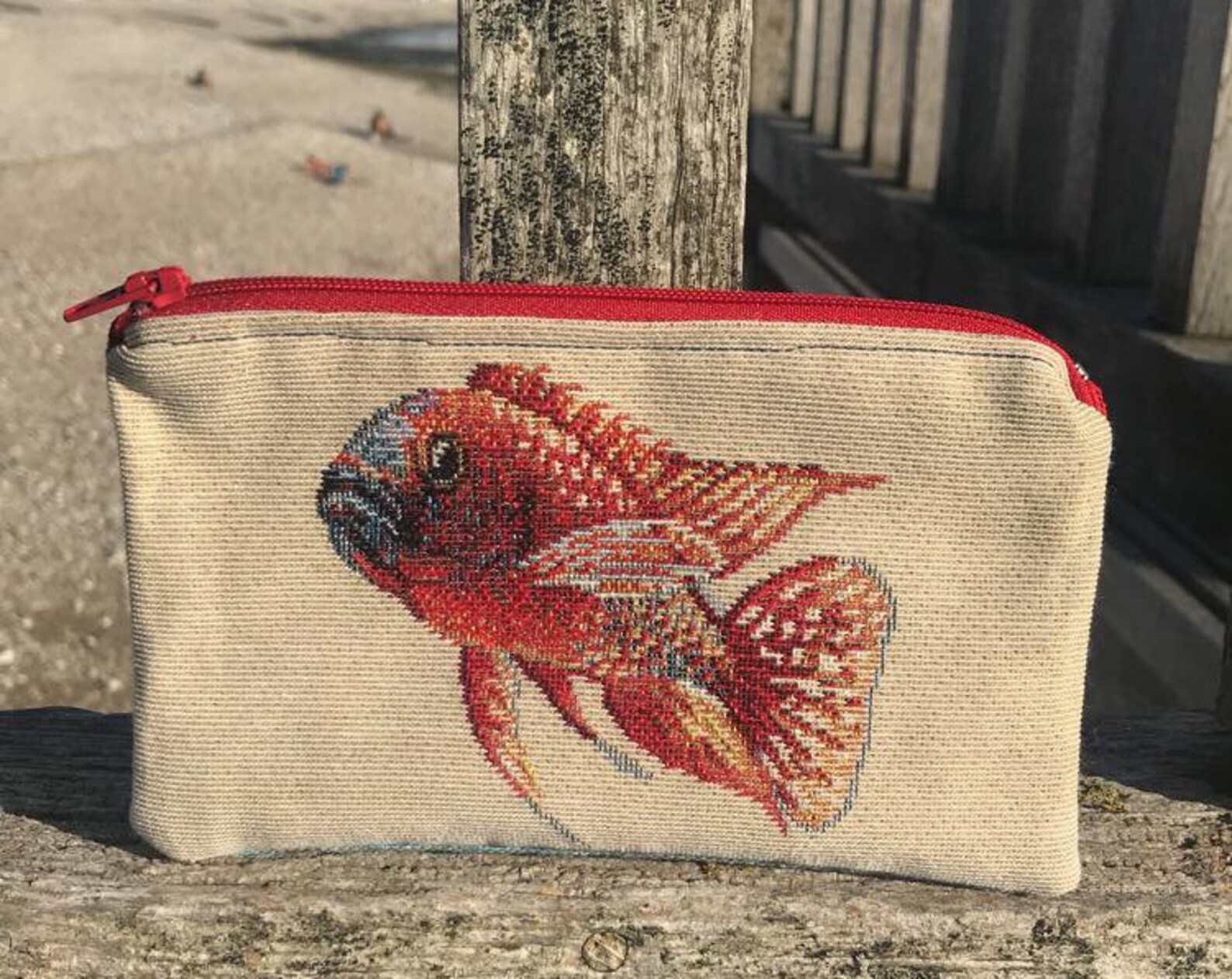 pochette poisson porte monnaie poisson trousse poisson veronpiotcreation