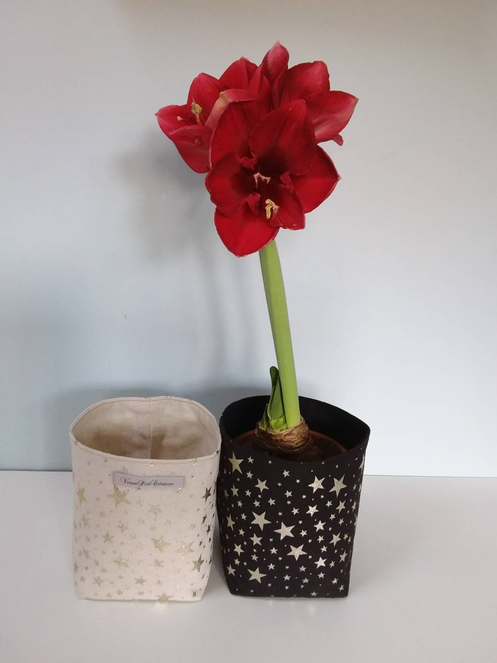 rangement Organisation décoration Vide poche panier rangement lin doré pour toute la maison cache pot décoration veronpiotcréation
