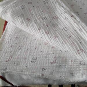Couverture bébé cadeau de naissance plaid naissance enfant coton double gaze et éponge de bambou veronpiotcreation baby gift nursery