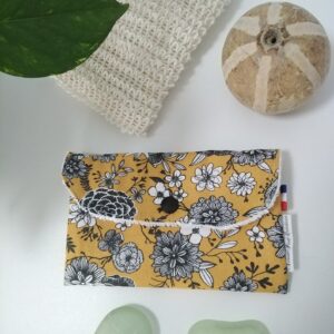 pochette savon étui savon pochette à savon pochette étui en éponge cadeau zéro déchet veronpiotcreation fait main