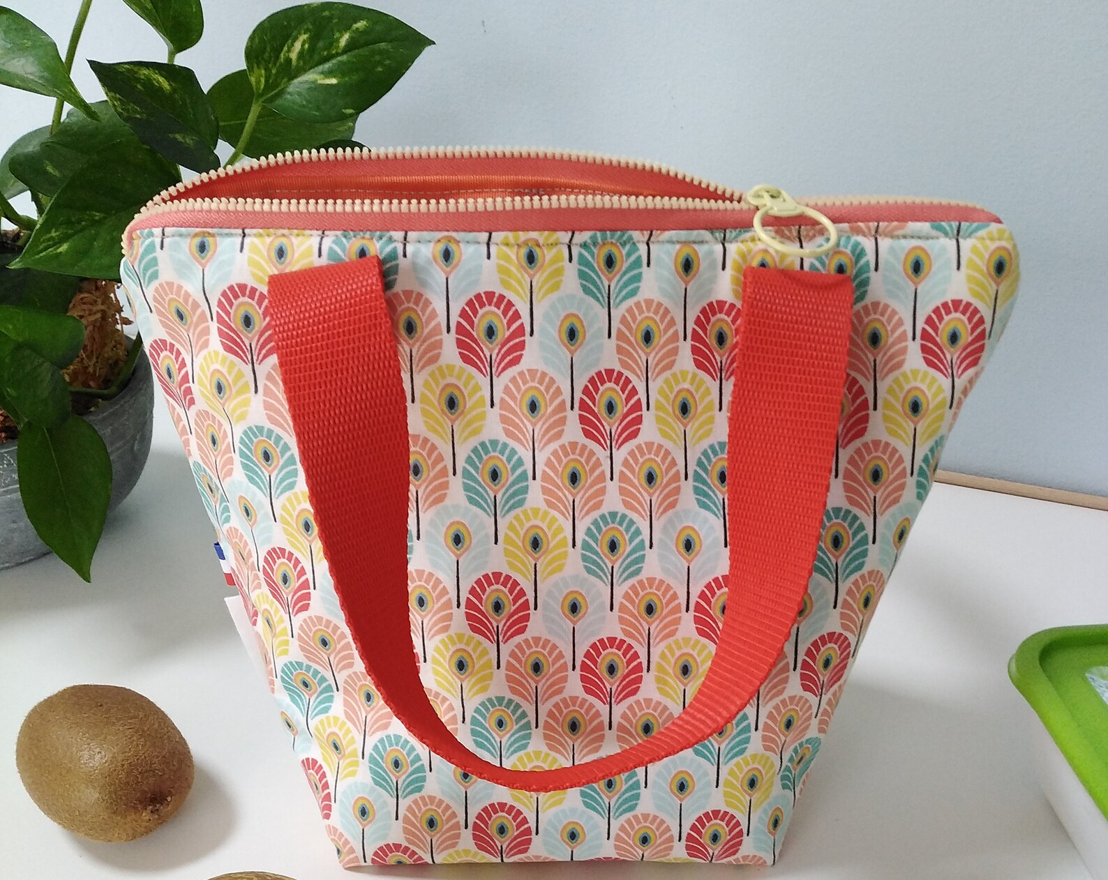 sac à lunch, sac isotherme repas, Sac à lunch de style fourre-tout isolé avec doublure, sac à lunch enfant, sac à lunch femme, homme France