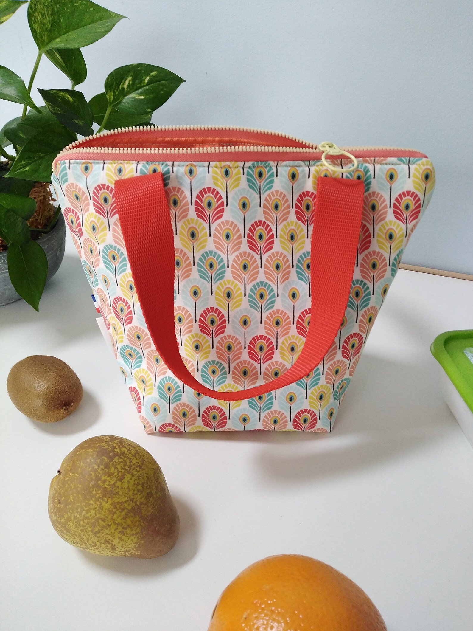 sac à lunch, sac isotherme repas, Sac à lunch de style fourre-tout isolé avec doublure, sac à lunch enfant, sac à lunch femme, homme France