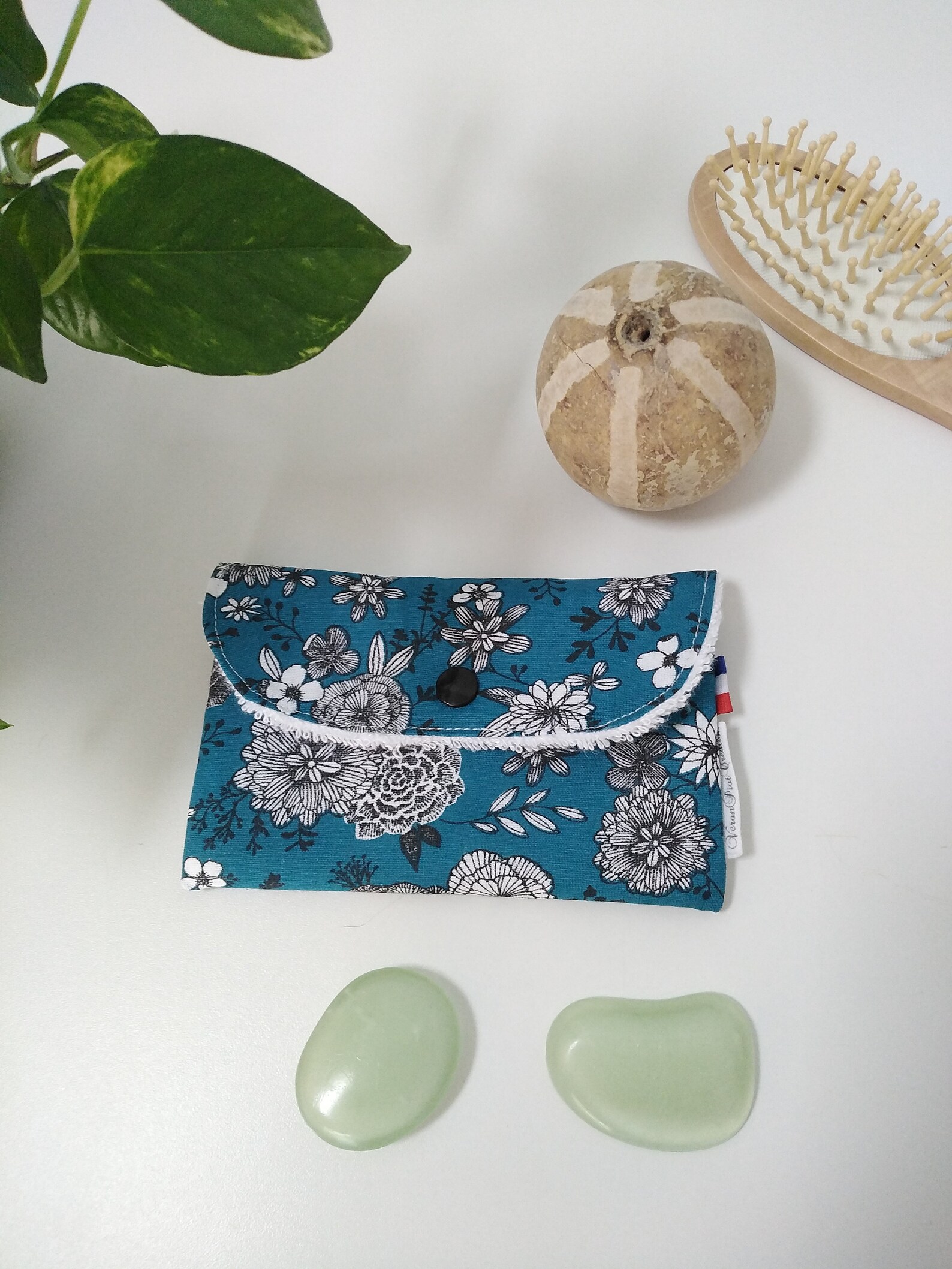 pochette savon étui savon pochette à savon pochette étui en éponge cadeau zéro déchet veronpiotcreation fait main