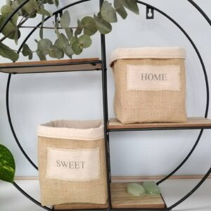 panier jute rangement toile de jute et lin panière à personnaliser veronpiot cadeau écolo responsable décoration baby mariage crémaillère