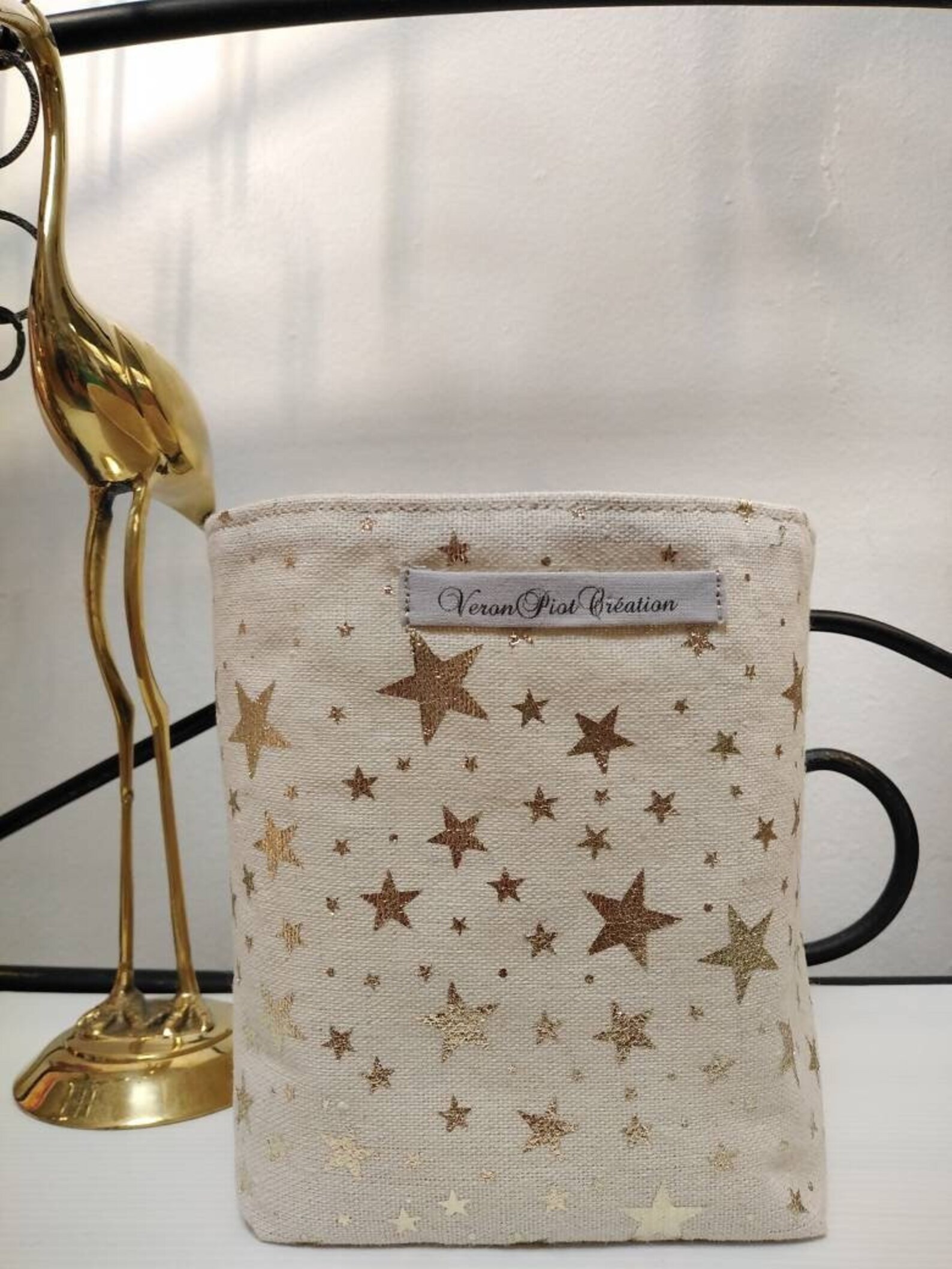rangement Organisation décoration Vide poche panier rangement lin doré pour toute la maison cache pot décoration veronpiotcréation
